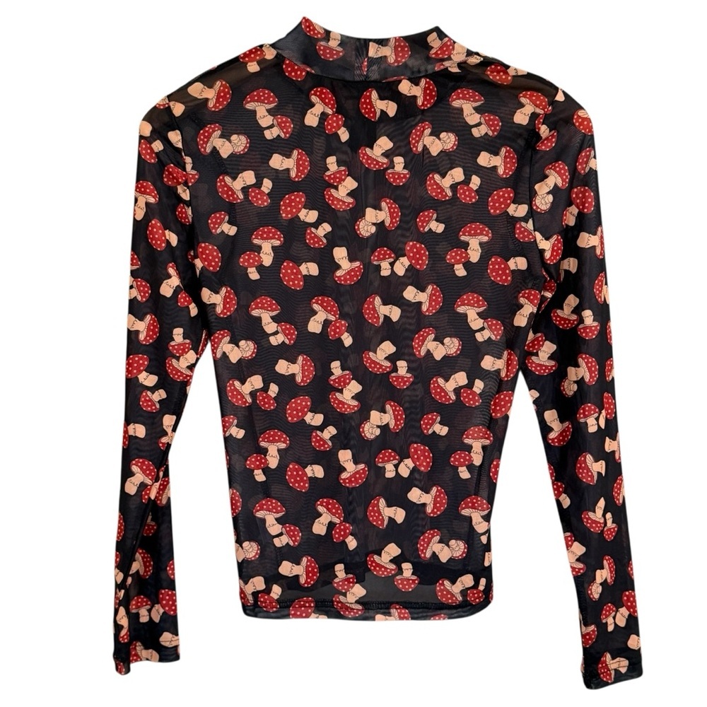 Dangerfield Mushroom Mesh Top Women’s Size 8 - Picture 6 of 16